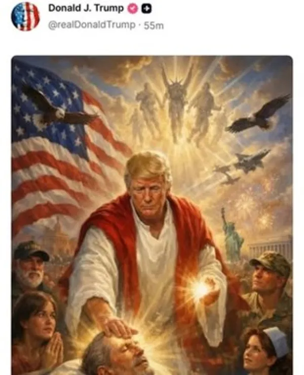 Trump image as Jesus