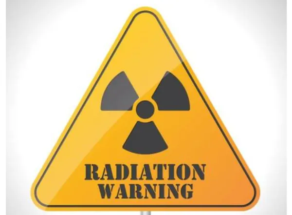 Radiation warning sign