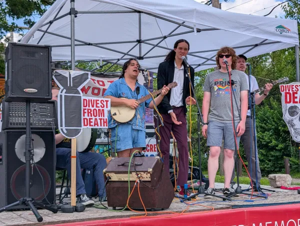 People on stage