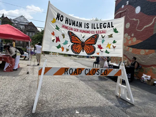 Sign saying No Human is Illegal