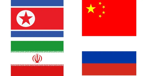 Flags of four CRINK countries