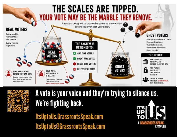 Faked voter Graphic Showing real voters being displace/removed
