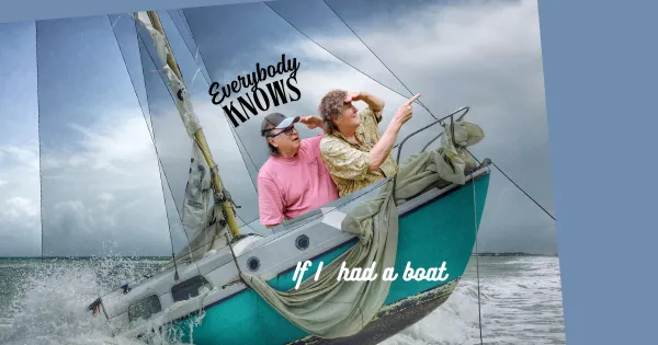 Bob and Dan on a sailboat