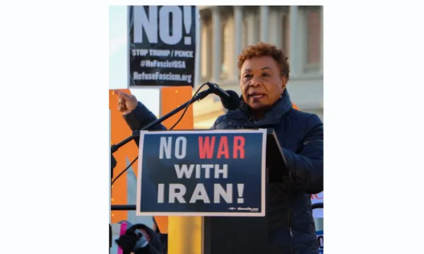 Protestor with sign