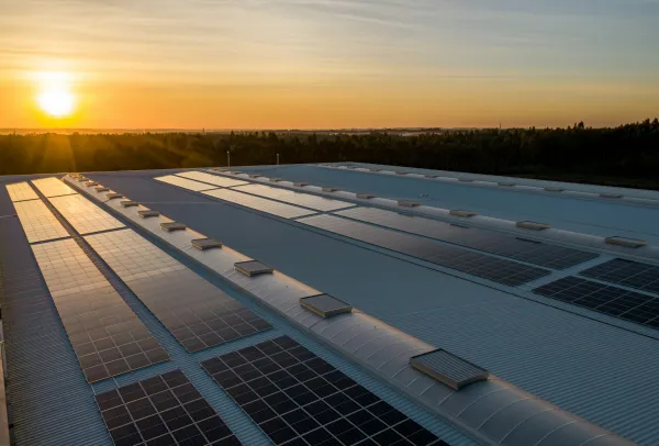 Sunrise on Solar Field