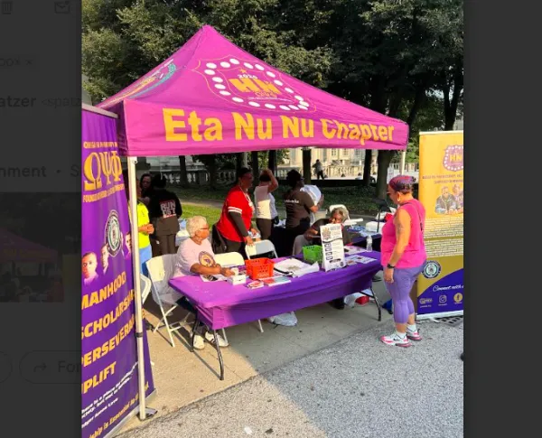 Booth at diabetes event