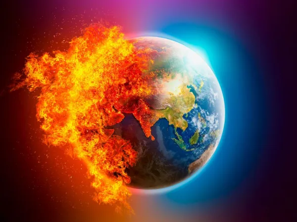 Earth on fire