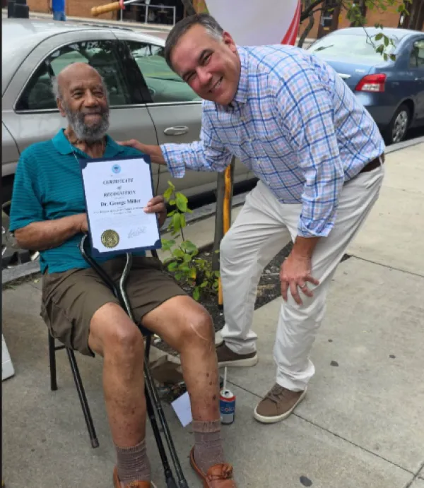 Dr. Miller and Mayor Ginther