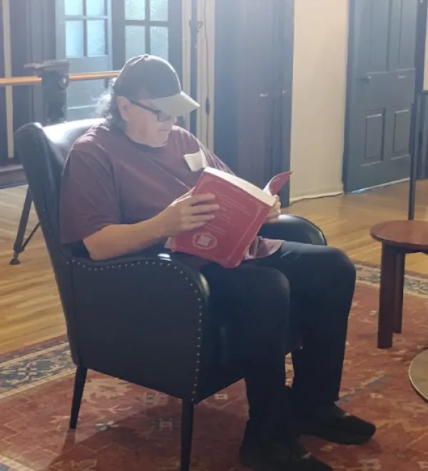 Bob reading the Files
