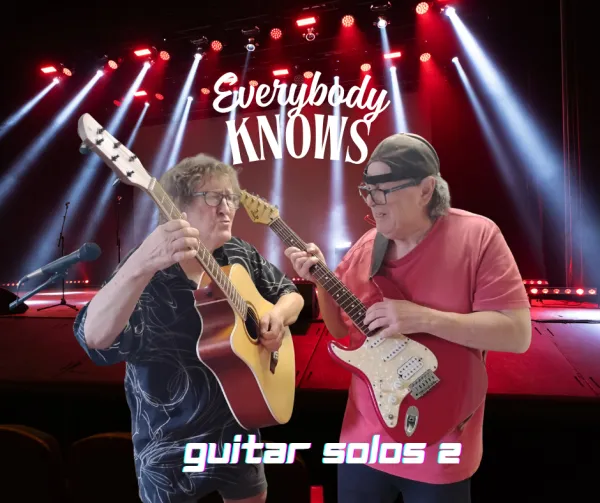 Bob and Dan playing guitars