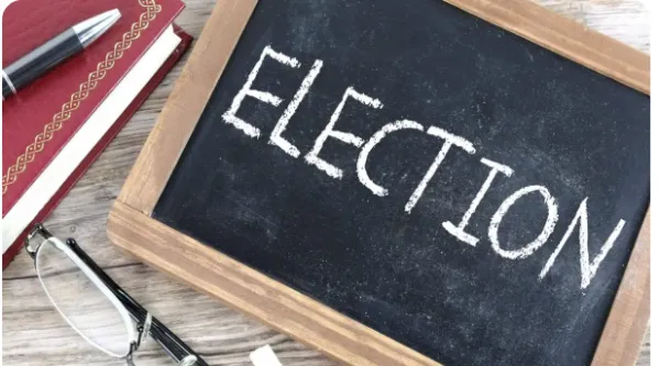 Election in chalk in chalkboard