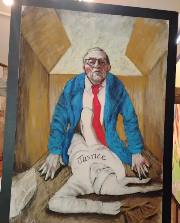 A man over a dead body