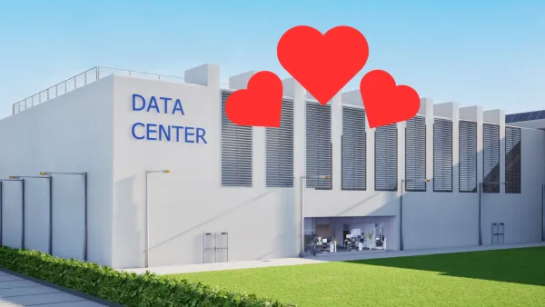 Data center with hearts
