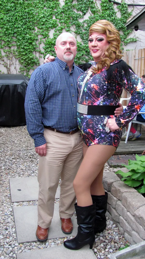    Photo 1: David Cullison and his partner Bret Richards (a.k.a. Hellin Bedd), of Columbus, have been engaged for 1-1/2 years.