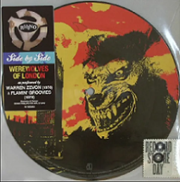 Album cover with werewolf and orange and yellow background