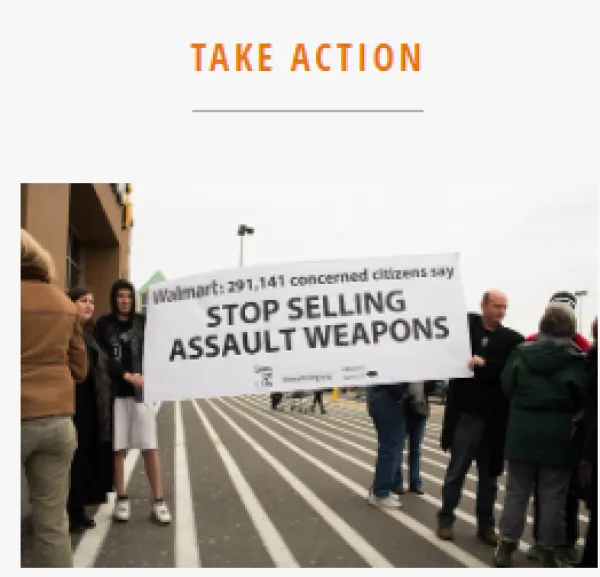 Protest against assault weapons