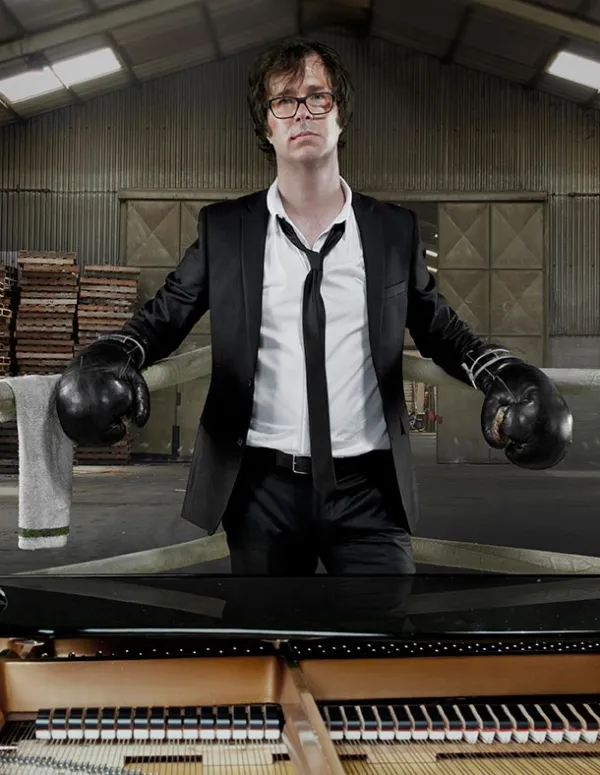 Ben Folds singer wearing boxing gloves
