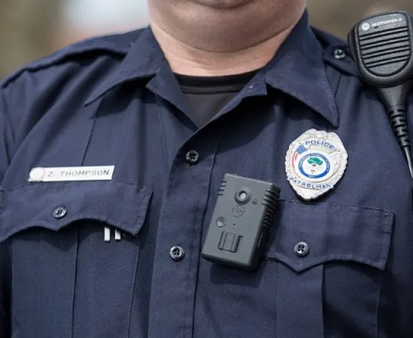 Policeman with bodycam