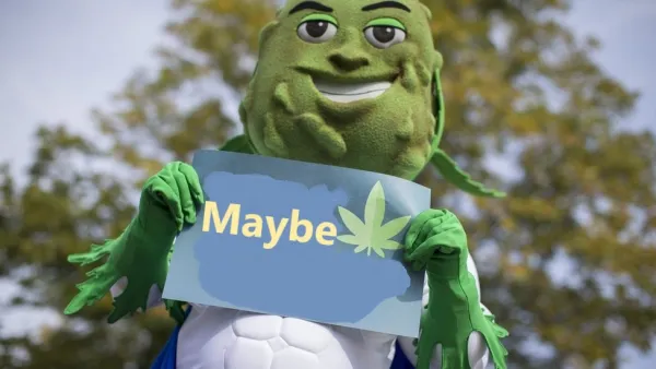 Character in a green costume