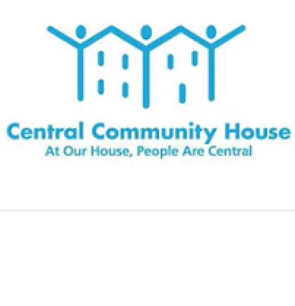 Words Central Community House and logo of people and houses