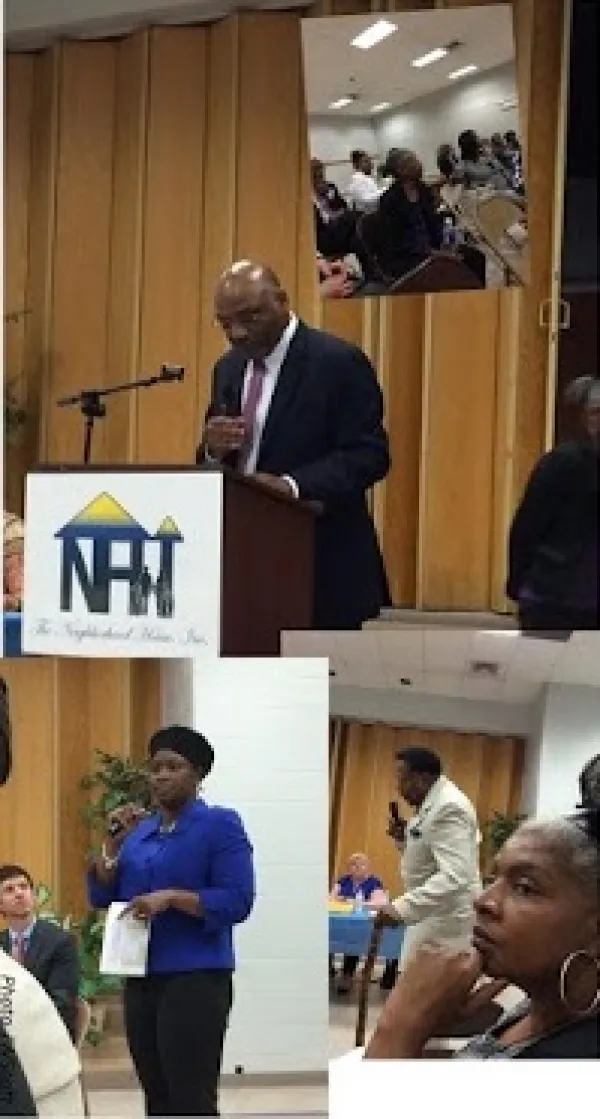 People talking at a forum