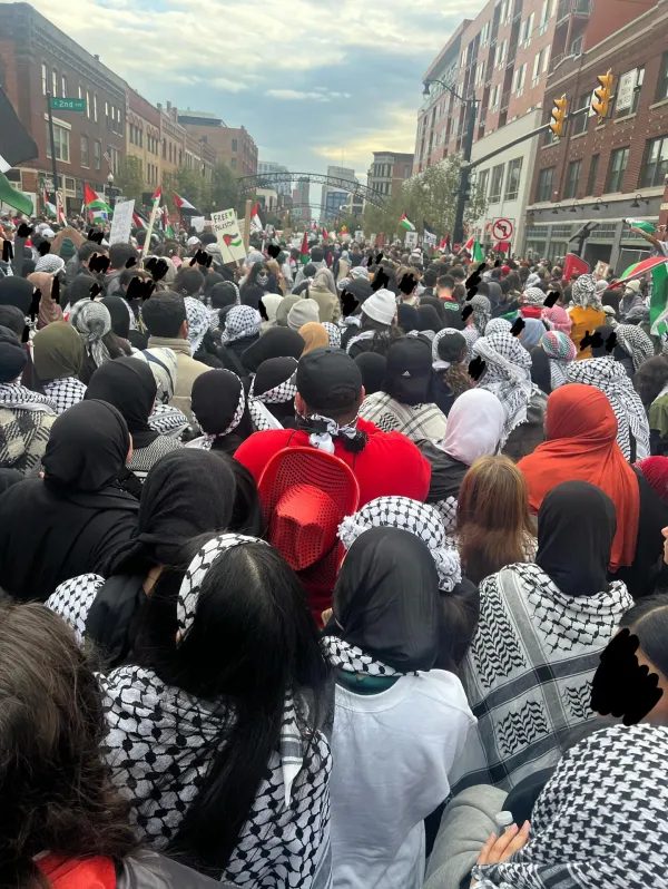 People protesting in the street