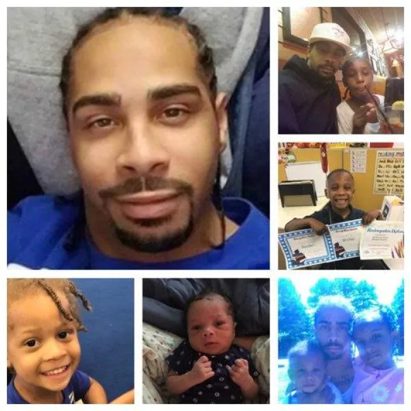 Black man and his family