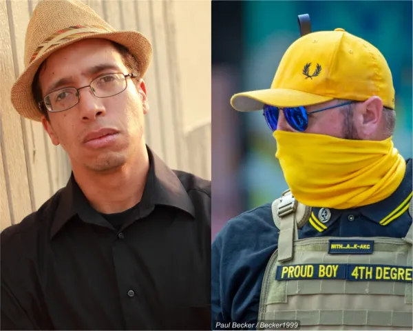 Two men, one black, one white