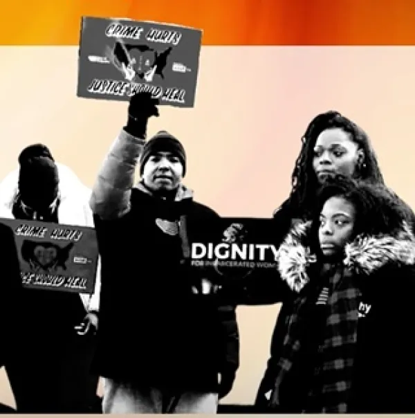 People holding signs