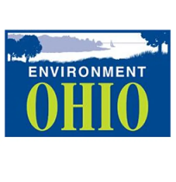 Scene with trees and clouds and land and words Environment Ohio