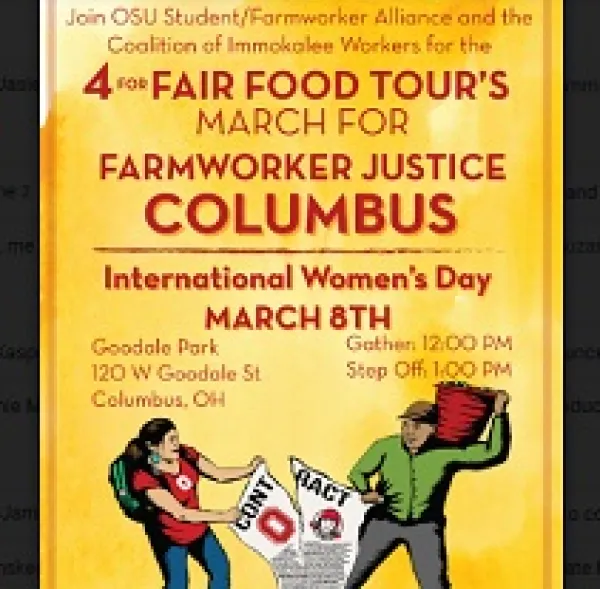 Yellow flyer with details about the event