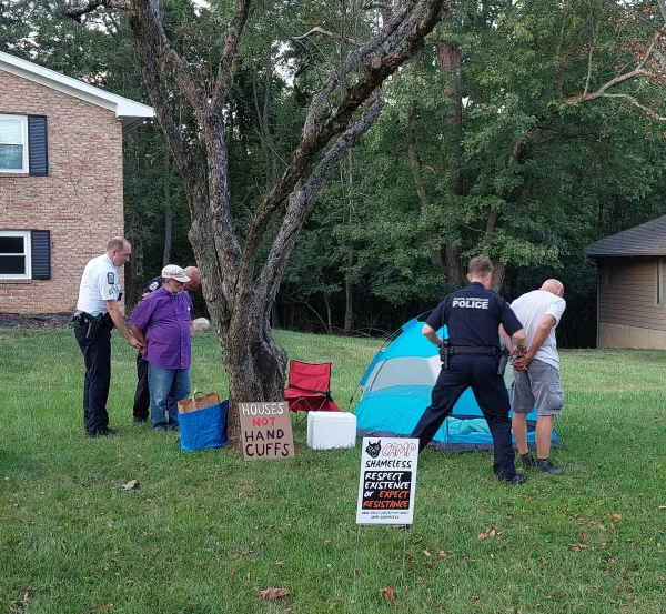 People being arrested