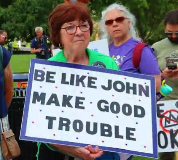 Make Good Trouble sign