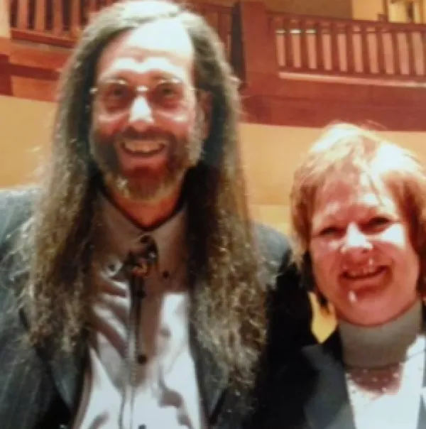 Man and woman smiling