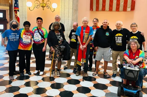 People posing in Capitol Rotunda