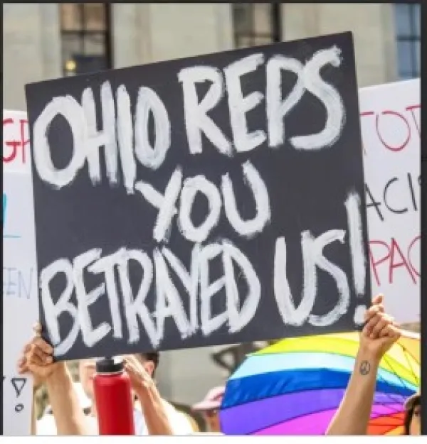 Ohio Reps You Betrayed Us sign