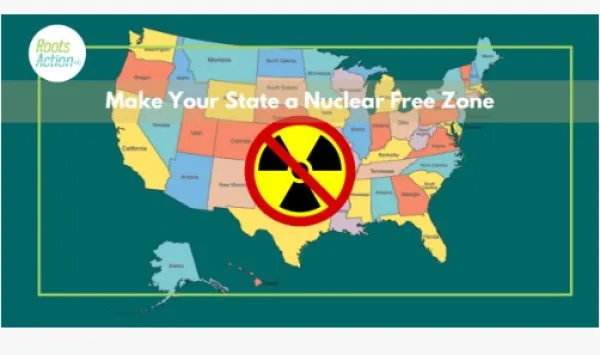 Map of US with No nukes symbol