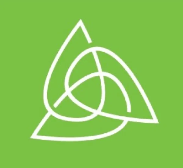 Three leaves in a logo