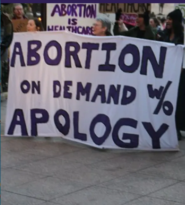 Abortion on demand banner