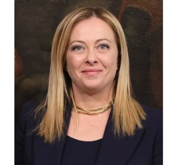 Blonde woman smiling