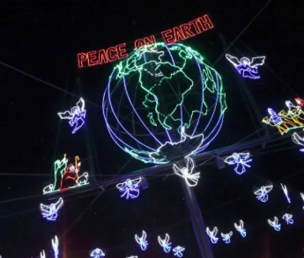 Earth and words Peace on Earth