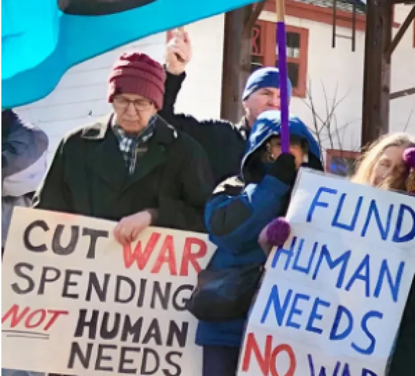 People rallying for peace