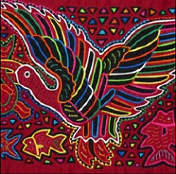 Artistic drawing of bird with different colored feathers