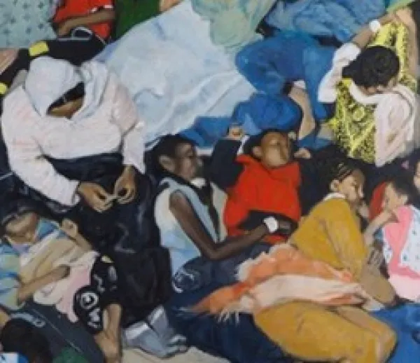 Lots of children laying around on the floor together