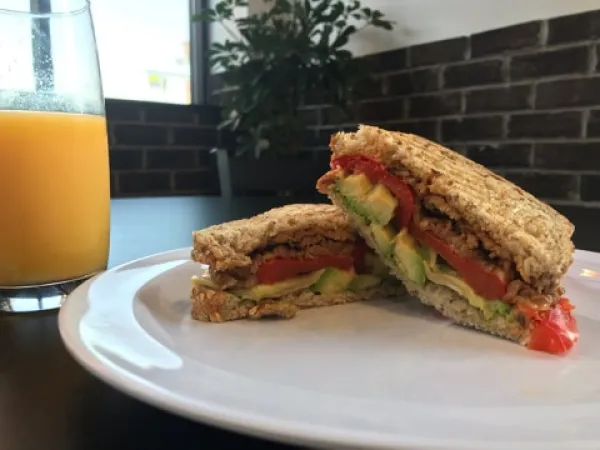 Two sandwiches on a plate