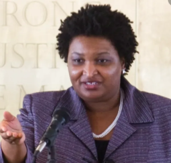 Black woman giving a speech