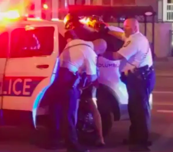 Police arresting someone