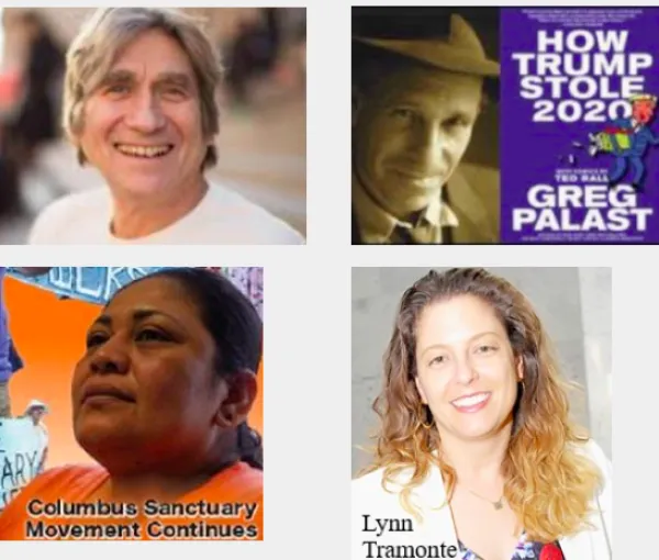 Four faces of speakers at the event