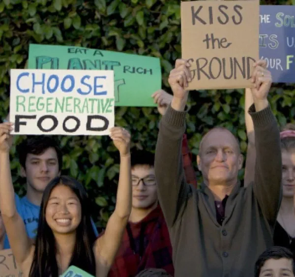 People holding signs