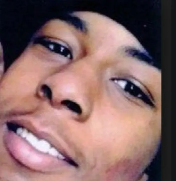 Close up of black man's face smiling